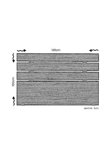 Pasific Home Huga Çift Kişilik Meşe Yatak Başlığı 140lk / 140 cm Baza Başlık