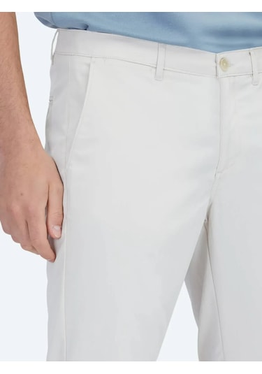 Vizon Dokuma Slim Fit Casual Pantolon Vizon