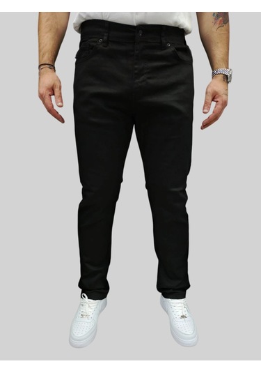 Erkek Enjoy Regular Fit Ligralı Siyah Kot Pantolon Siyah