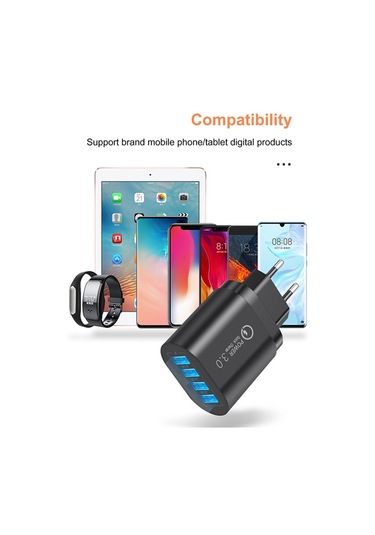 Olaf Usb Şarj Aleti 4 Port 60w 3.1a Hızlı Şarj 3.0 Cep Telefonu Şarj Cihazı İphone Uyumlu 11 Samsung Xiaomi Poco F3 Hızlı Duvar Şarj Cihazları
