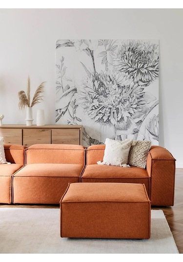 Nex 4 Modül Modüler L Köşe Koltuk Takımı Kiremit