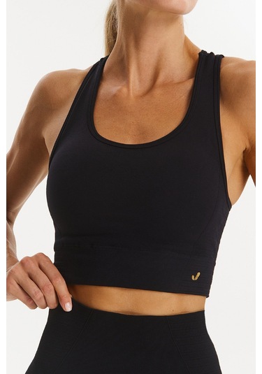 Jerf Gela Çift Katlı Kompress Sport Bra Siyah
