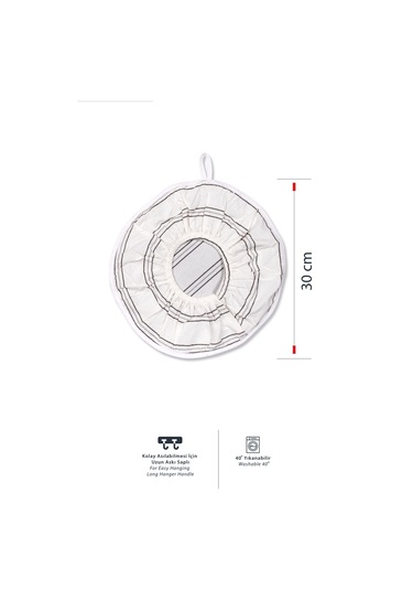 Şık Ve Pratik Demlematik: Pilav Demleme Örtüsü , Tencere Kapağı Bonesikrem Gri Çizgili