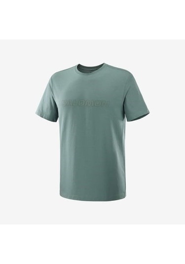 Salomon Bıg Logo Tee M North Atlantic// Erk T-shırt Lc2526700 Gri