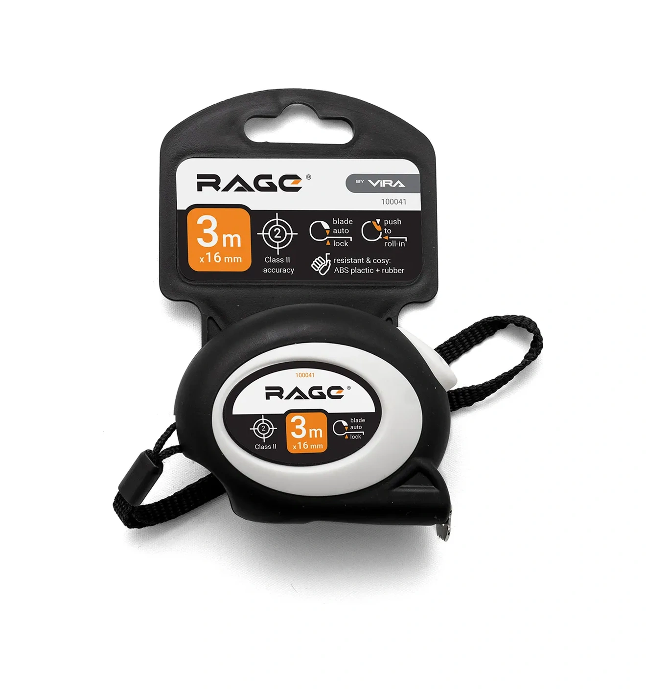 Rage 3 M X 16 Mm Soft-touch Oto-kilitli Şerit Metre 8400054 3 M
