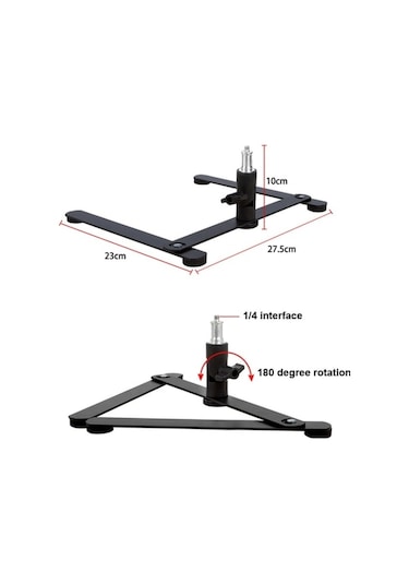 Createtech 360 Derece Metal Tepe Taban Masaüstü Telefon Tutucu, Minimalist Tasarım