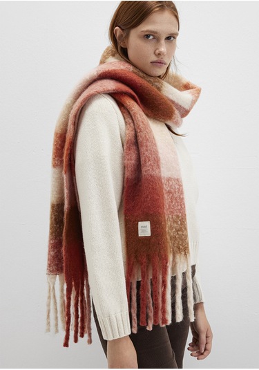 Mavi - Kırmızı Atkı 1913596-35115 Kırmızı