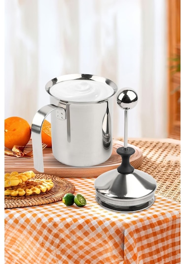 Chavin Pitcher MT192 304 Çelik 500 ML Manuel Presli Süt Köpürtme Potu