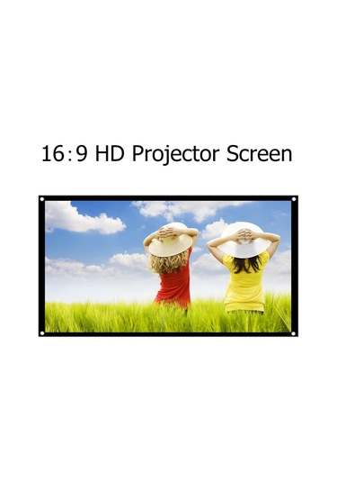 Lemestar 150 İnç Projeksiyon Ekranı 16:9 Hd Katlanabilir Taşınabilir Projeksiyon Ekranı K Çok Renkli-9