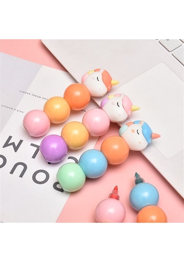 Unicorn Fosforlu 3'Lü Kalem Seti