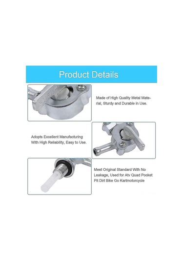 Ranyeek 2 Adet Benzin Tankı Anahtarı - Motosiklet Atv Jenerator İçin Anti-sızıntılı Yakıt Kontrol Valfi