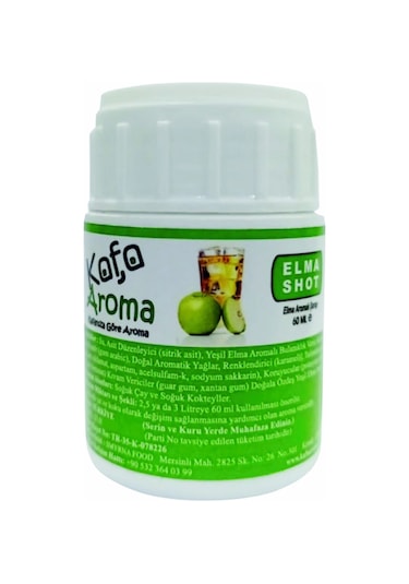 Kafa Aroma Elma Aromalı Kokteyl Şurubu Punch Yapım Kiti Elma Shot 60 G