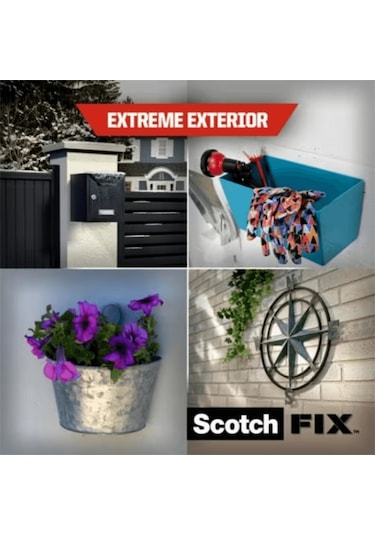 3m Scotch-fix Extreme Dış Mekan Montaj Bandı, Max 13 Kg 19mm X 5m