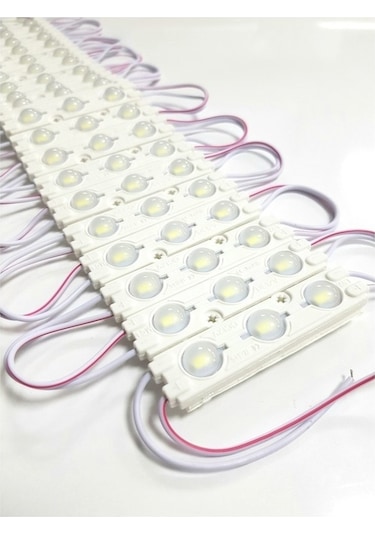 Ledx Mercekli Beyaz Modül Led 12volt Üç Çipli - 20adet