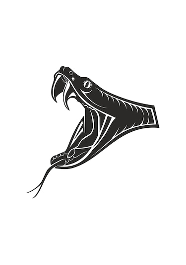 Yılan Folyo Sticker Derstve46132 50cm Uzunluk Siyah