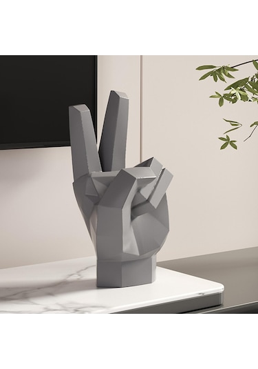 Suntek El Heykeli Soyut Sanat Parmak Heykel Dekor Raf Tv Stil-c