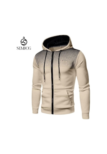 Erkek Günlük Spor Fitness Sweatshirt Sonbahar Ve Kış Sweatshirt Haki