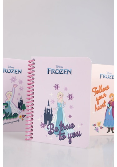 Dekomus İle Lisanslı Elsa Frozen "tekli" Spırallı A6 80 Yaprak Bloknot