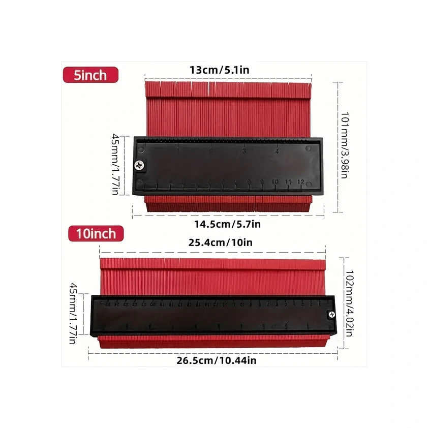 Willowhaven Mavi 10 Inç Kontur Mastarı Köşe Profili Ölçme Aracı Seramik Parke Dıy