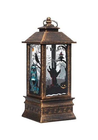 Novahub Led Fener Peri Işık Lambası Cadı Yarasa Kafatası Desen Cadılar Bayramı Asılı Aydınlatma Aracı Ev Partisi Veranda Ev Bar Arka Bahçe Dekoru, Küçük Boy Diğer