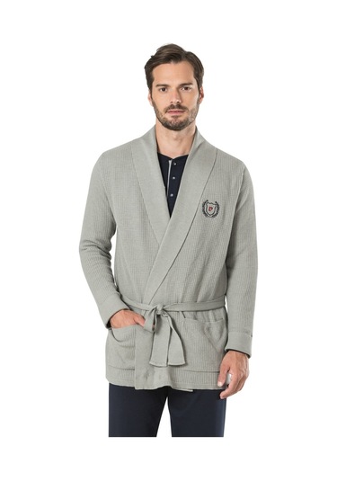 Pierre Cardin 5595 Erkek Çeyizlik 5'li Rob Pijama Takım-gri Gri