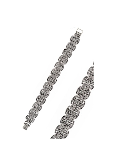 Prenses Model Markazit Taşlı Kadın Gümüş Bileklik 201024434 Gümüş