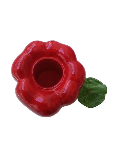 Biber Şeklinde Baharatlık - Çay Portu - Biblo Kırmızı