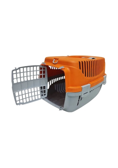 Pribor Hz-100 Kedi Köpek Evcil Hayvan Taşıma Çantası Box Orta Boy Çok Fonksiyonlu Turuncu Gri