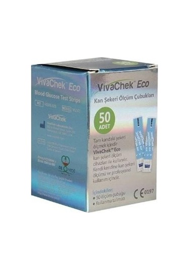 Vivachek Eco Şeker Ölçümü Test Stribi 50'Lik