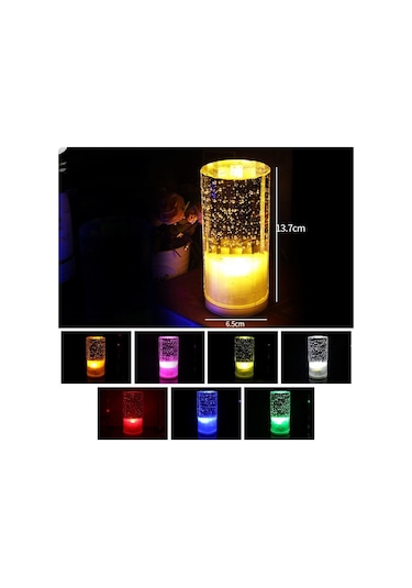 Sones Usb Şarjlı Led Yuvarlak Çubuk Kristal Lamba Ktv Atmosfer Dekoratif Işık, Renk: Mavi Diğer