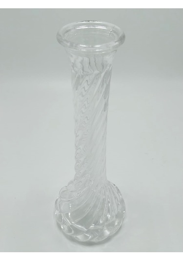 El Yapımı Burgu Model Cam Karanfillik 25cm