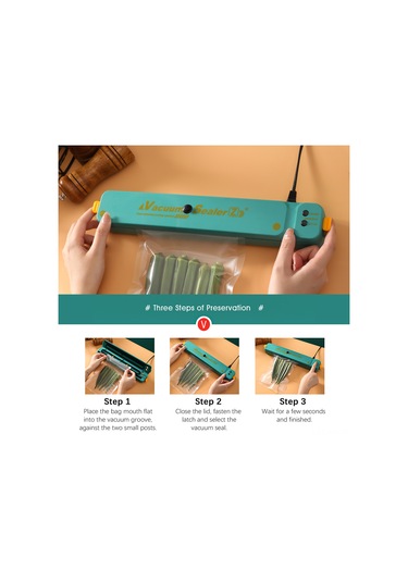 Ximistore9 Ev Tipi Yiyecek Saklama Makinesi, Otomatik Vakumlama, Kuru Ve Nemli Modlar, Kompakt Tasarım, Yeşil Renk