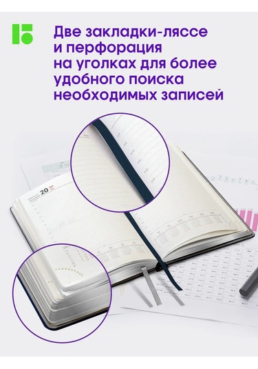 Berlingo 2026 Tarihli Günlük Ajanda, Planlayıcı, Bloknot A5 479334929 Mavi