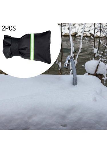 Suntek 2 Adet Dış Mekan Musluk Kapağı Çorapları Bahçe Kapakları Siyah