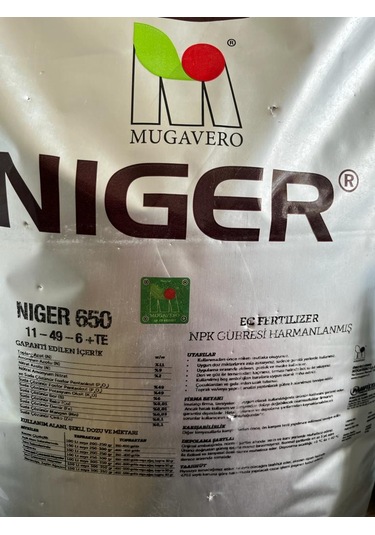 Mugavero Niger 650 - Fosforlu Npk Gübre - Ithal -  11+49+6+Te