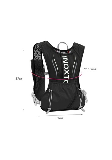 Suntek Hidrasyon Paketi Yeleği, Ayarlanabilir Koşu Takımı Siyah