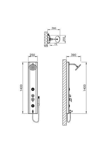Vitra Move Mds A45813 Masajlı Duş Sistemi Gümüş