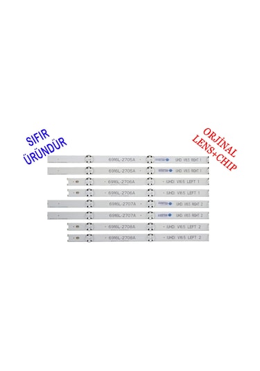 Lg 49Uh610V 6916L-2708A 6916L-2707A Led Bar Takımı