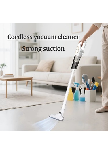 Fochsia White Üçü Bir Arada Kablosuz Elektrikli Süpürge Yüksek Verimli Filtre Saç Dolaşmaz Güçlü Emiş Ev Araç Halı