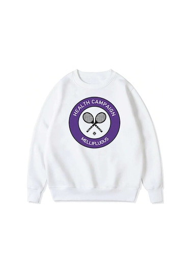Coko Serisi Letter Graphic Sweatshirt Beyaz--8772 Beyaz