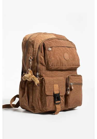 Ultra Hafif Çok Cepli Su Geçirmez Sırt Çantası Taba Model: 571-1k - Taba