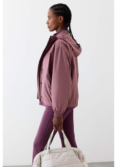 Defacto Defactofit Su İtici Regular Fit Kapüşonlu Yağmurluk C4949ax25aubr97 Bordo