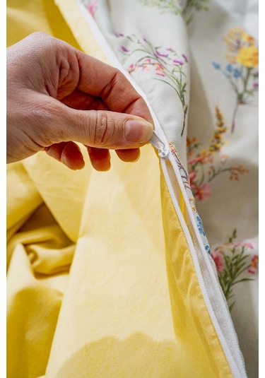 Begonvil Çift Kişilik Nevresim Takımı Pamuklu MAVI