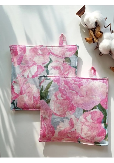 Emılıy Home Pamuklu Tutacak Seti 371013954 Pembe