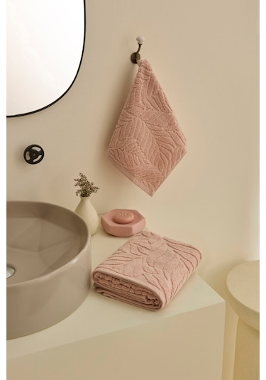 Kaşmir Home Vera 2'li El Yüz Havlusu Set Pudra Pudra