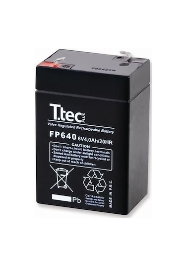 Akü Ttec 6V 4A Işıldak Jaklı Tip