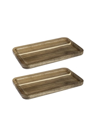 Naturalove Akasya Sunum Tabağı - 2'li / Dikdörtgen
