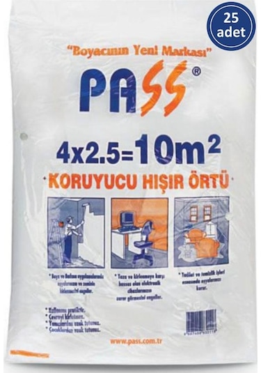 pass Hişir Koruma Boya Örtüsü-10M2-25 Adet