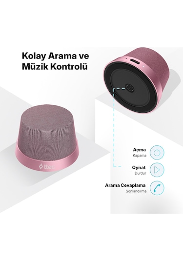 Ttec 2BH13 Vox Mini M Magsafe Uyumlu 2’si 1 Arada Kablosuz Bluetooth Hoparlör