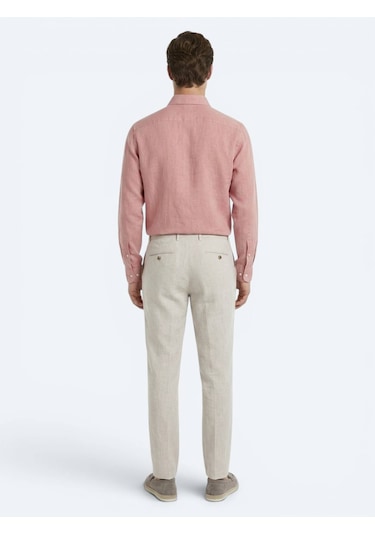 Kip Taş Dokuma Relaxed Fit Casual Pamuk Karışımlı Pantolon